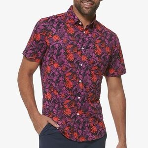 Mizzen+Main Purple and Red Casual Button Down Shirt